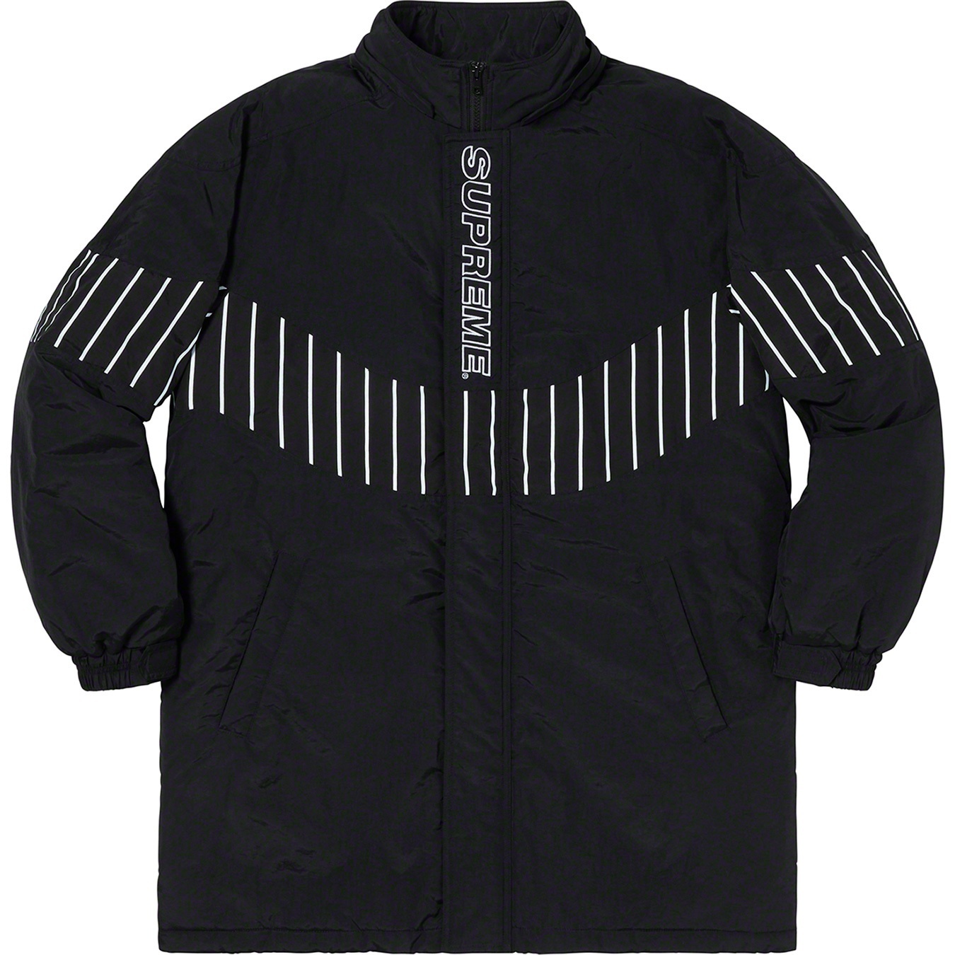 Pinstripe Panel Sports Parka view 8